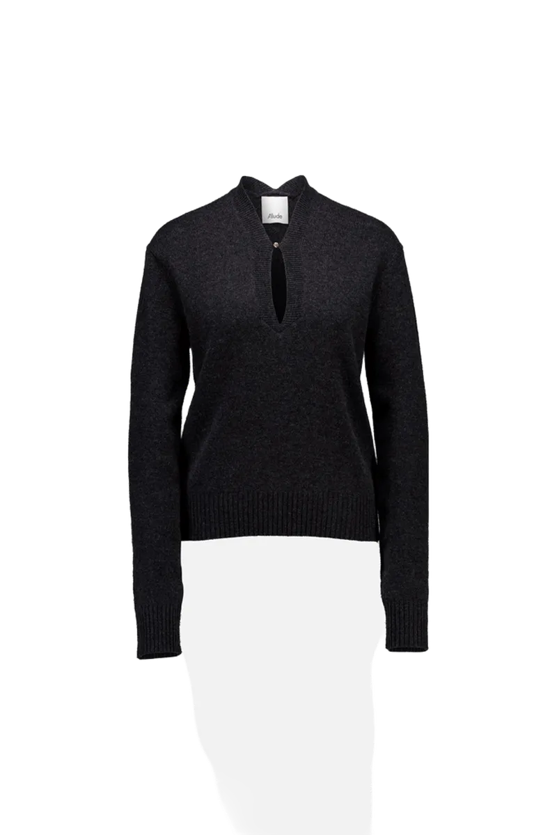 Woll-Mischung Pullover in Grau