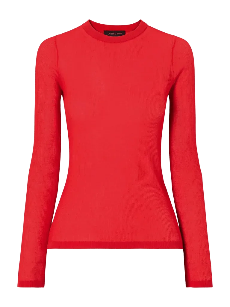 Tiana ribbed cotton-blend sweater