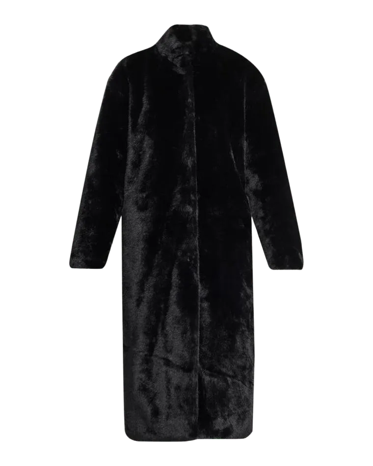Cassian Faux Fur High Collar Coat