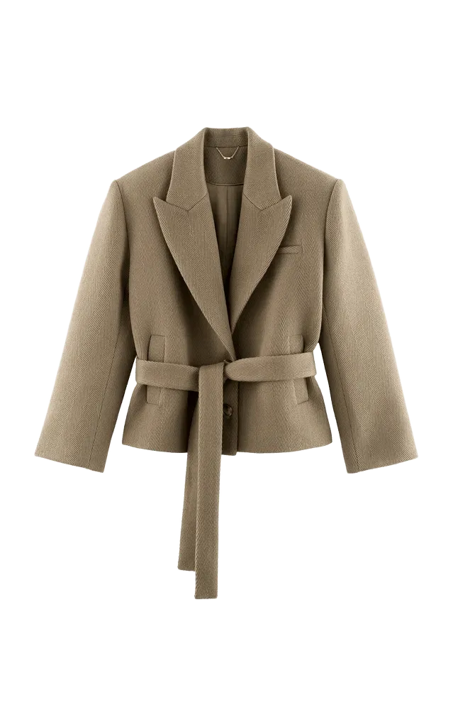 Boxy Belt Wool-Blend Jacket