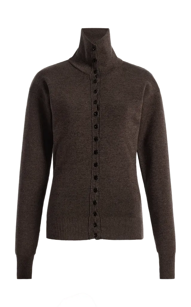 Buttoned Wool Top