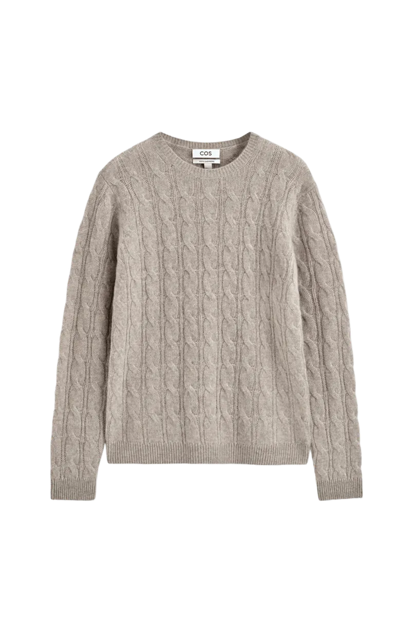 CABLE-KNIT CASHMERE SWEATER