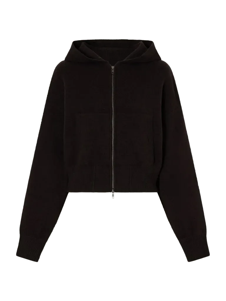 Lilia cropped cashmere hoodie