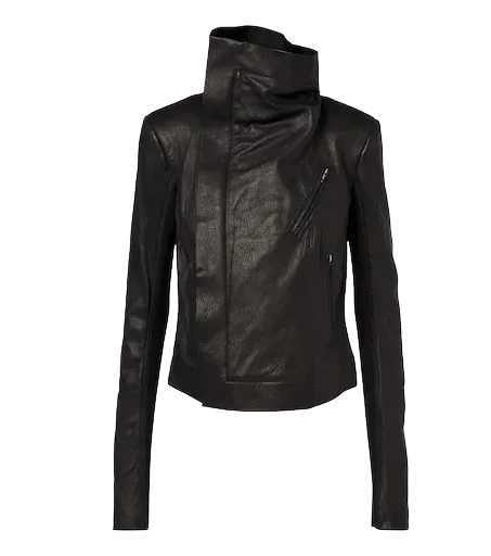 Leather biker jacket