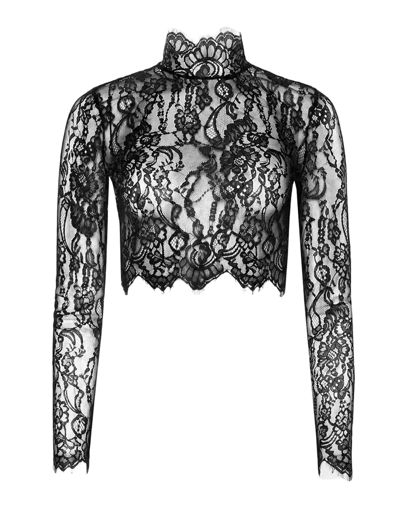 Henriette Cropped Lace Top