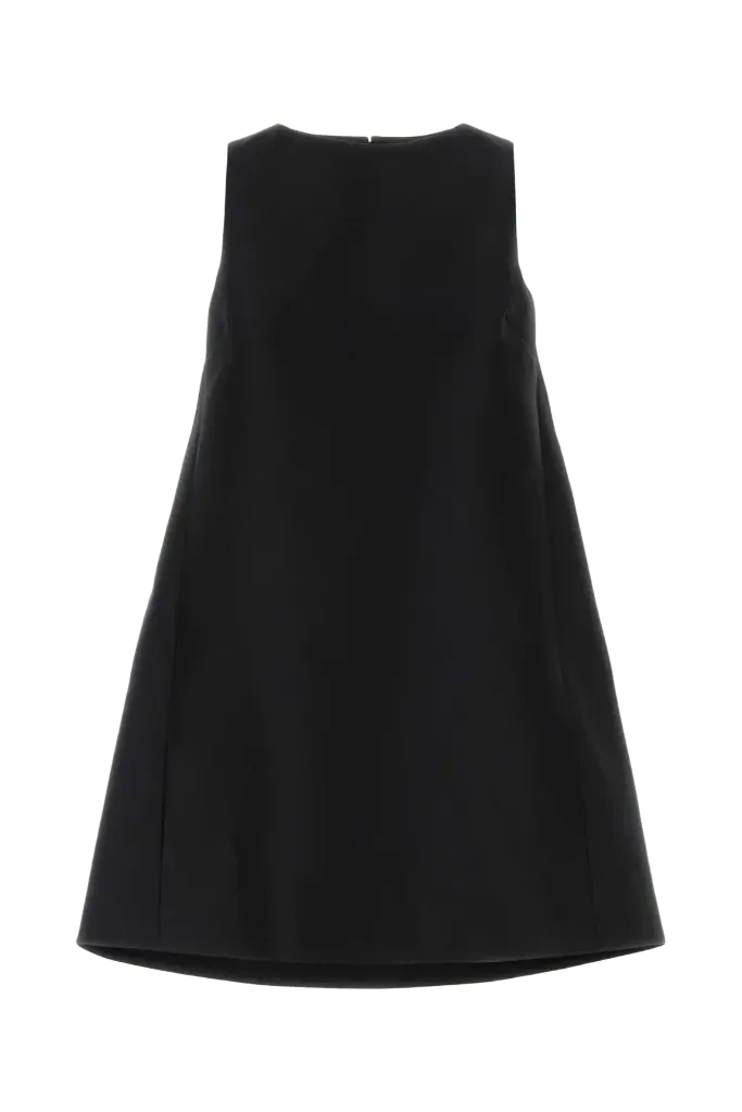 Balenciaga A-Line Wool Dress — Black
