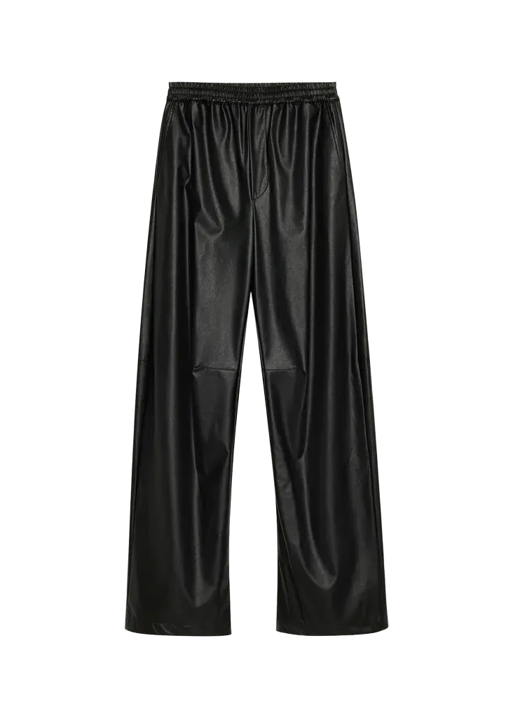 Maison Margiela Faux Leather Wide-Leg Pants