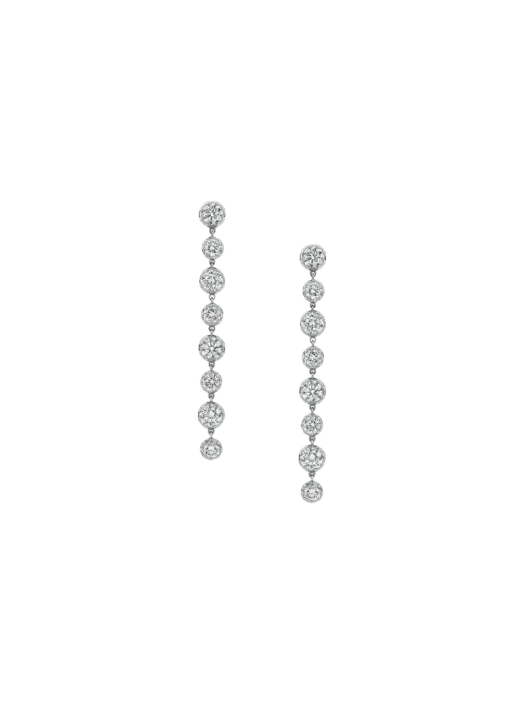 14K SHORT SYLVIE RIVIÈRE EARRINGS IN LAB DIAMOND, 14K WHITE GOLD