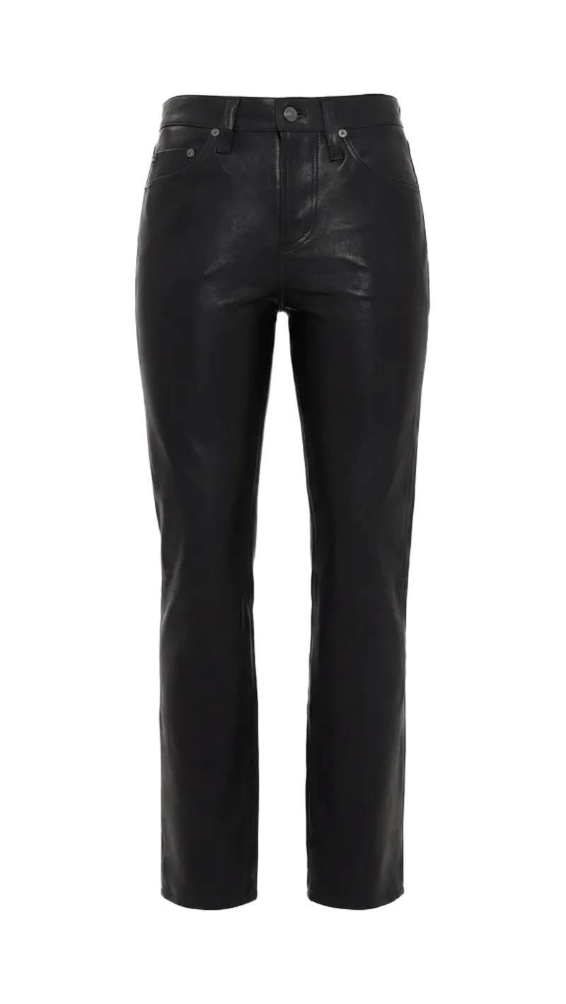 Savannah Cigarette Lambskin Leather Pants