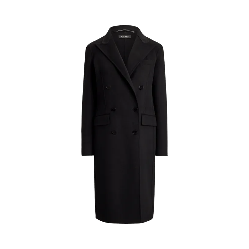 Double-Breasted Wool-Blend Coat