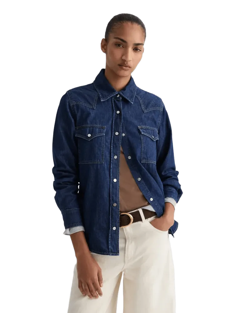 Cowboy Take Me Away Shirt in Denim Shirting