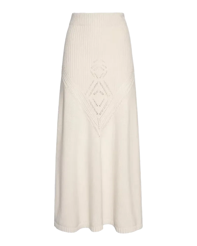 Cashmere Pointelle-Knit Maxi Skirt