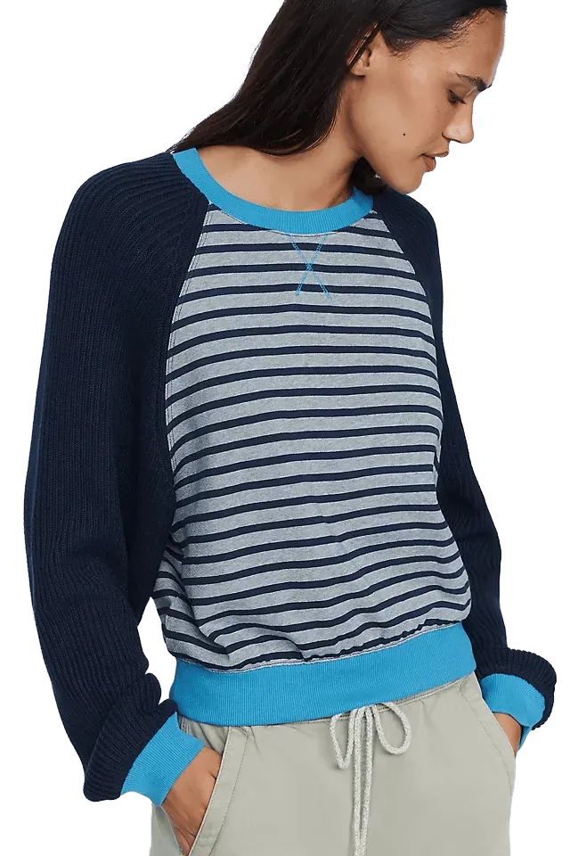 Pilcro Niki Long Sleeve Bubble Sweatshirt