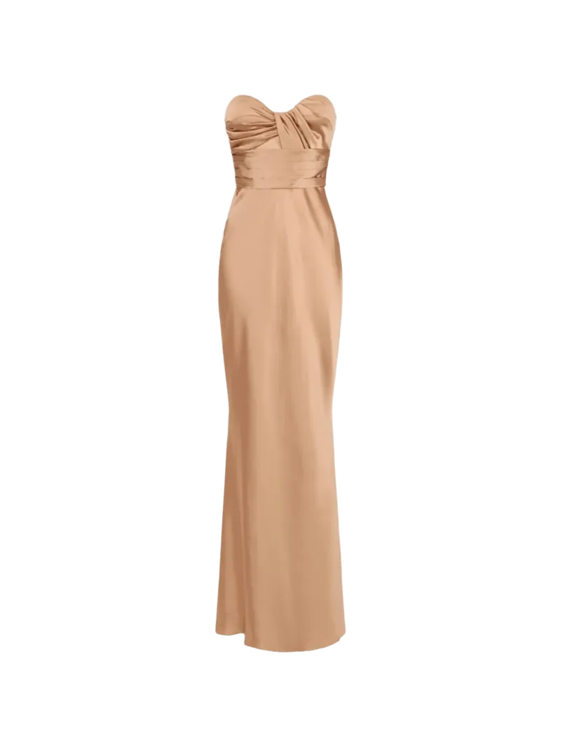 Elisabetta Franchi Red Carpet dress in satin fabric