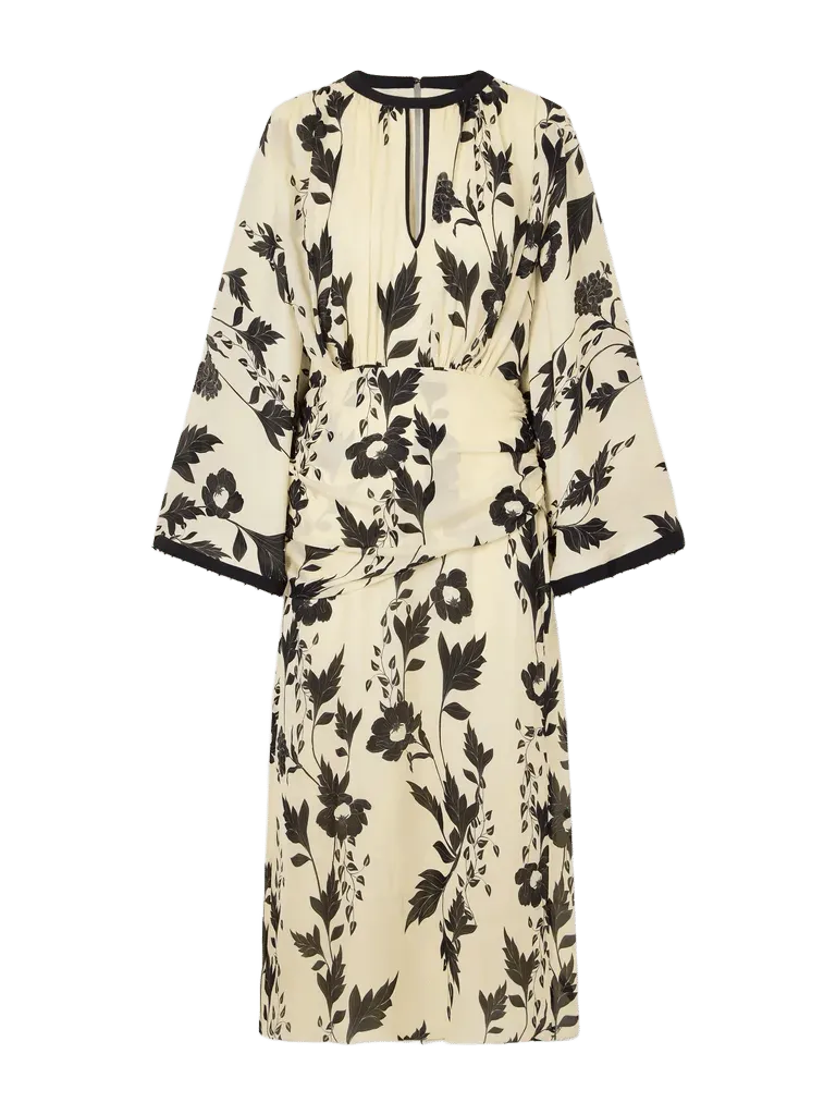 Floral-print silk-georgette midi dress