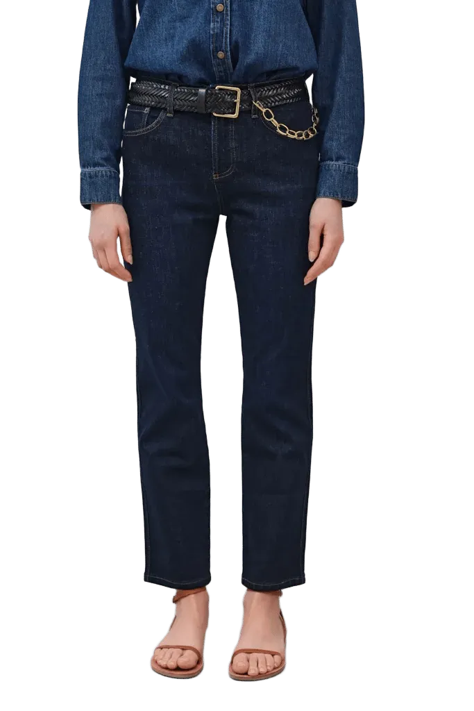 The Crop Mid-Rise Straight Jeans