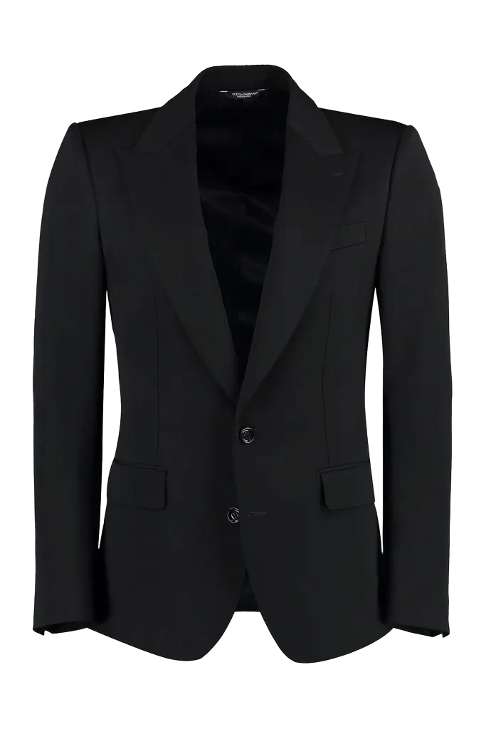 Dolce & Gabbana Virgin Wool Blazer — Black