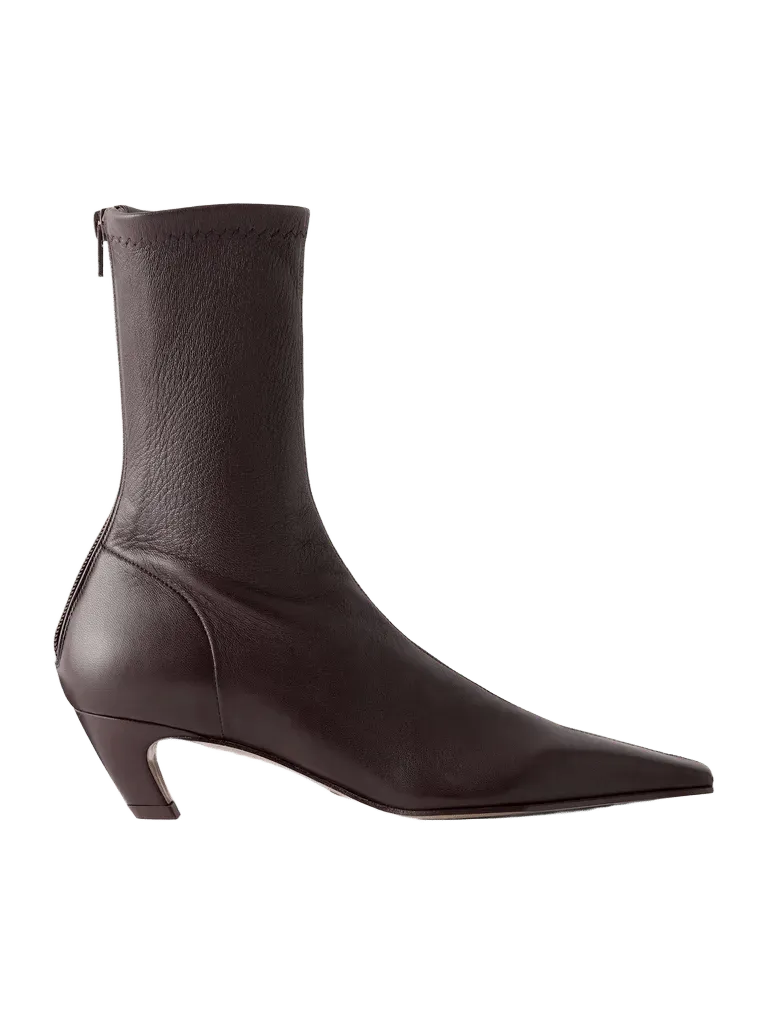 Leather ankle boots