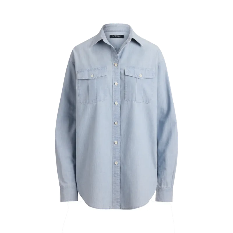 Relaxed Fit Cotton Chambray Shirt