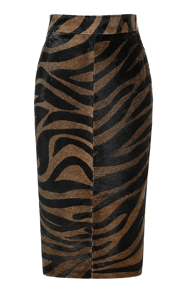 The Sable Leather Midi Skirt