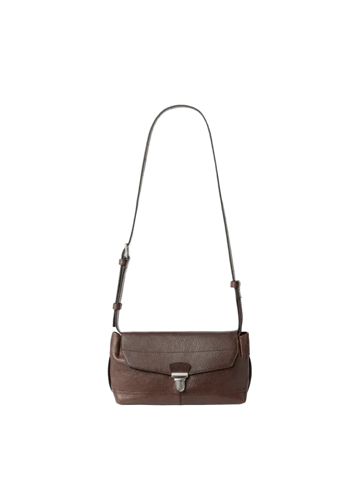 SMALL GEAR BAG IN GLOSSY VEGETABLE LEATHER