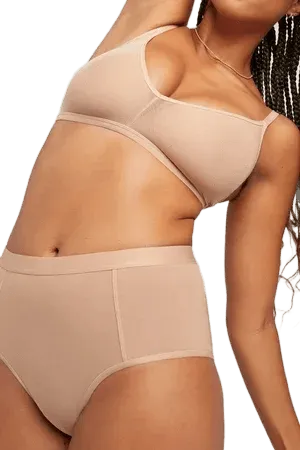 Sieve High-Waist Brief