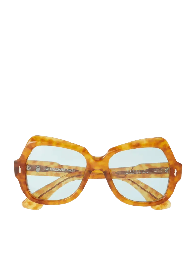 Perreti butterfly-frame acetate sunglasses - yellow - One Size