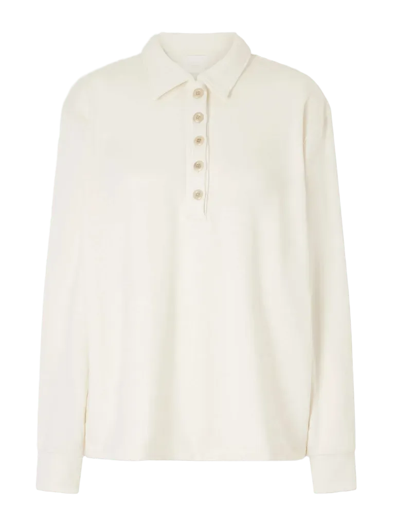 Fleece polo shirt