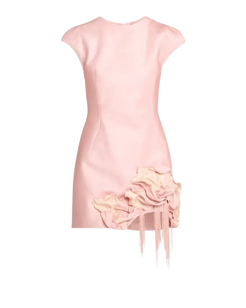 Femme Fatale Radburn Appliqué Fringe Cotton-Blend Mini Dress