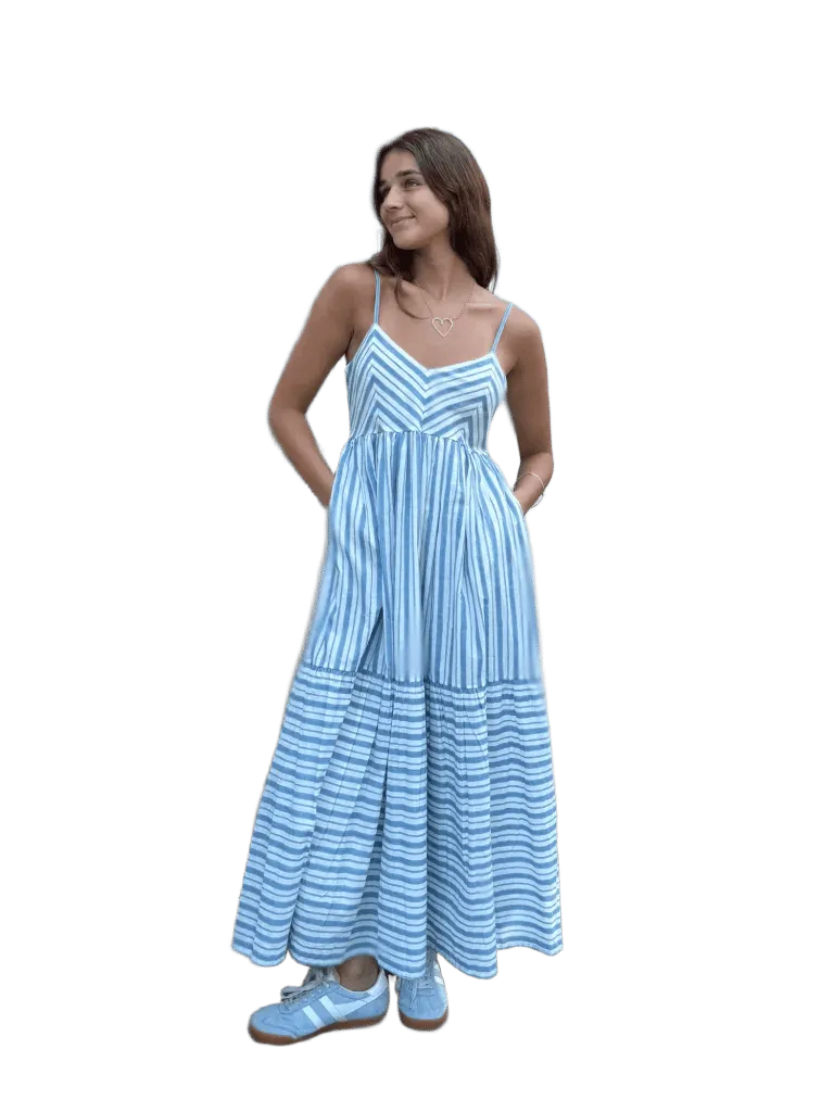 Remi Dress in Regatta Stripes