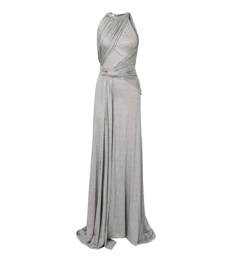 Draped jersey gown
