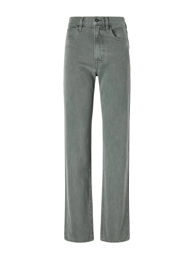 High-rise straight-leg jeans