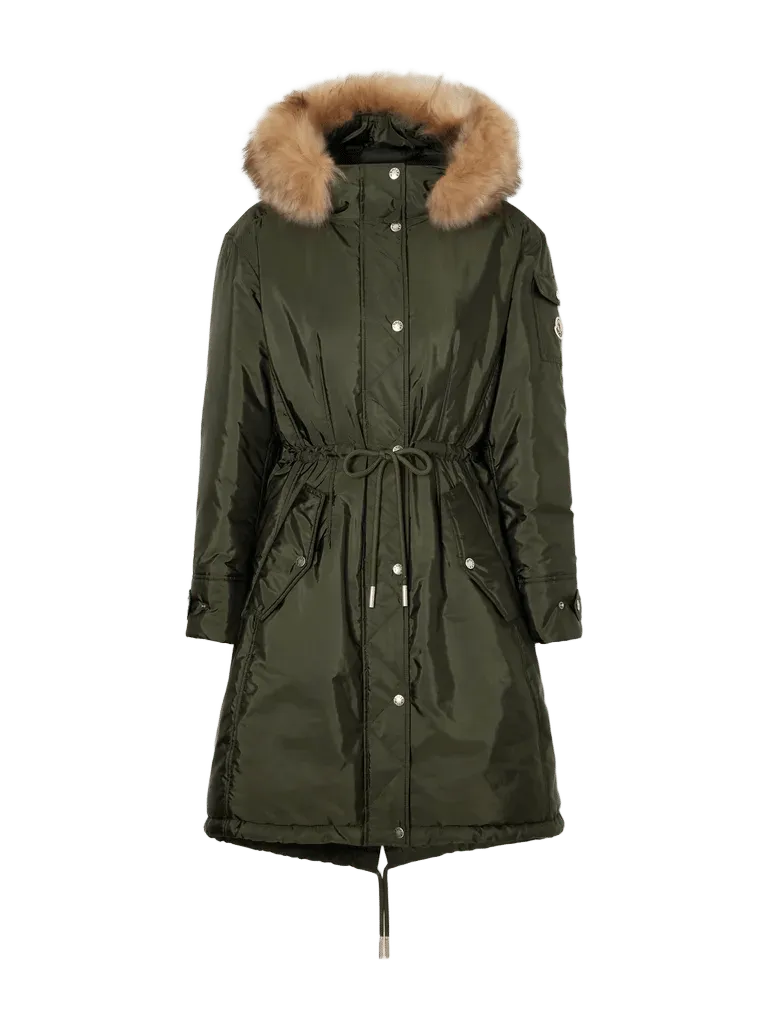 Moustique shearling-trimmed shell jacket