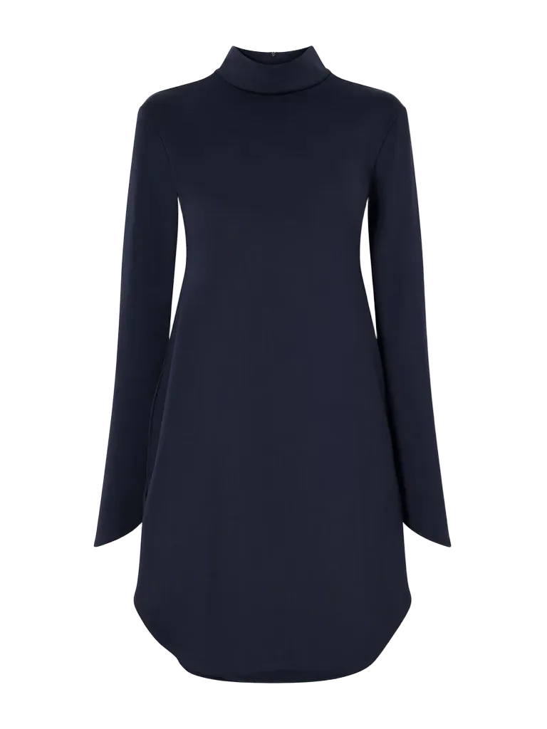 Morgan mock-neck PYRATEX stretch-jersey mini dress