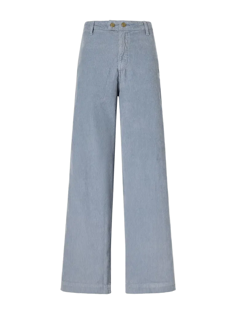 Cotton-blend corduroy wide-leg pants