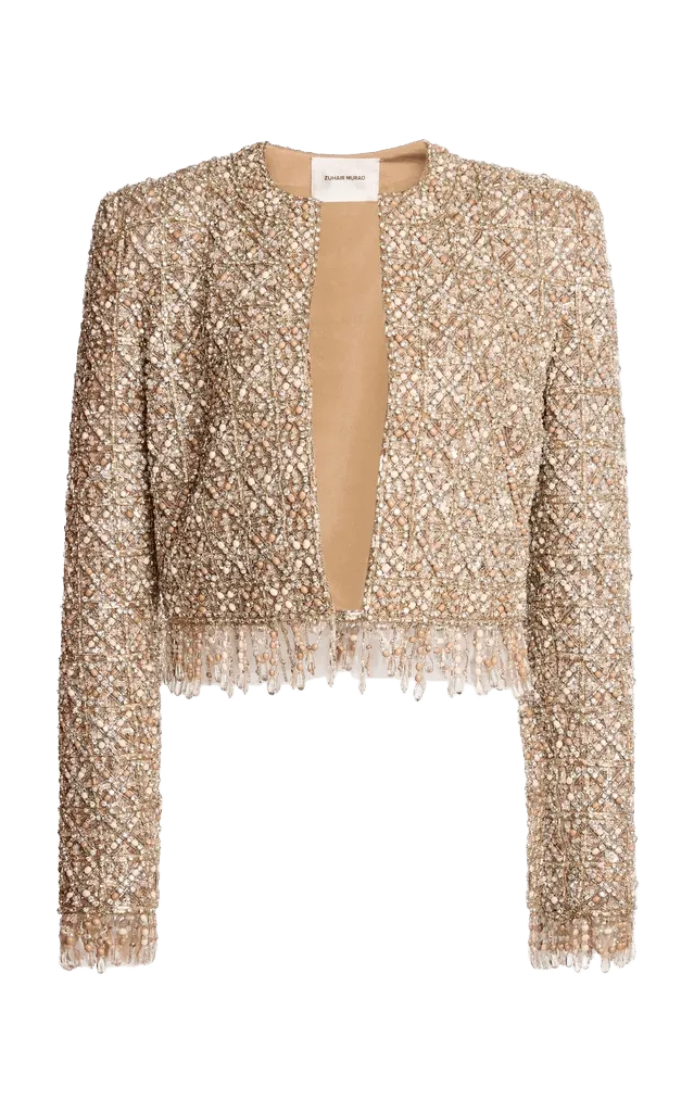 Embroidered Cropped Jacket