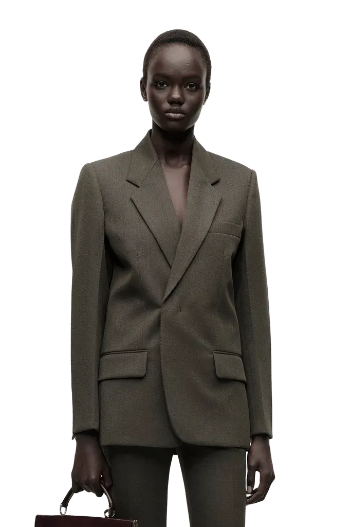 Single Breasted Jacket In Green
