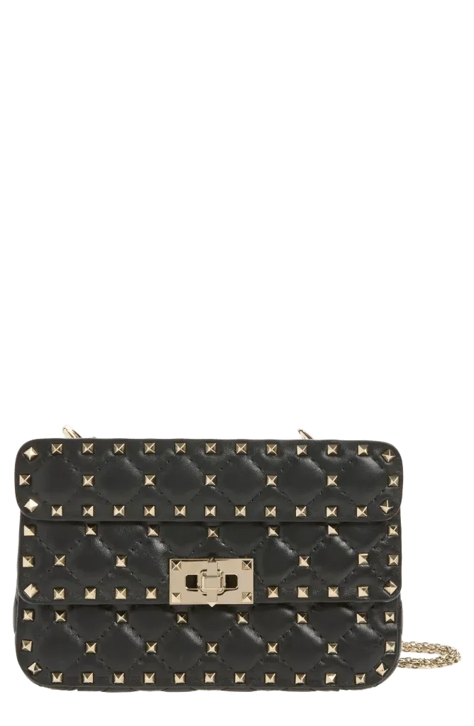 Small Rockstud Spike Leather Shoulder Bag