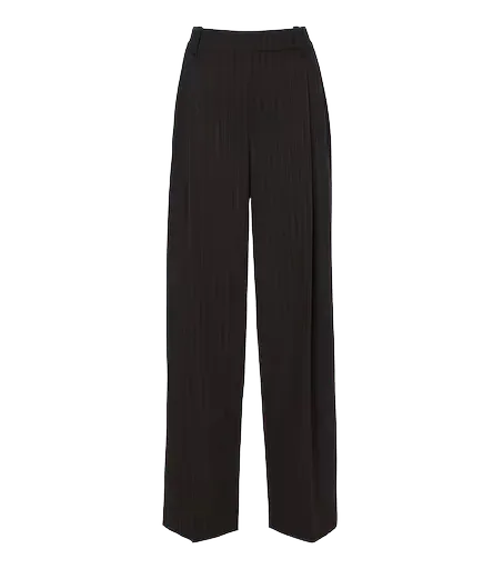 Pinstripe wide-leg pants