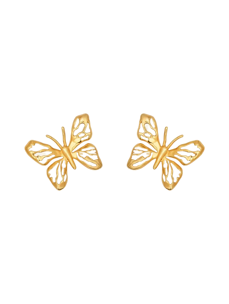 Openwork Butterfly Clip-On Earrings