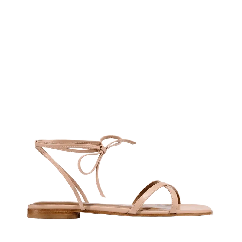 The Wrap Sandal - Rose Nappa