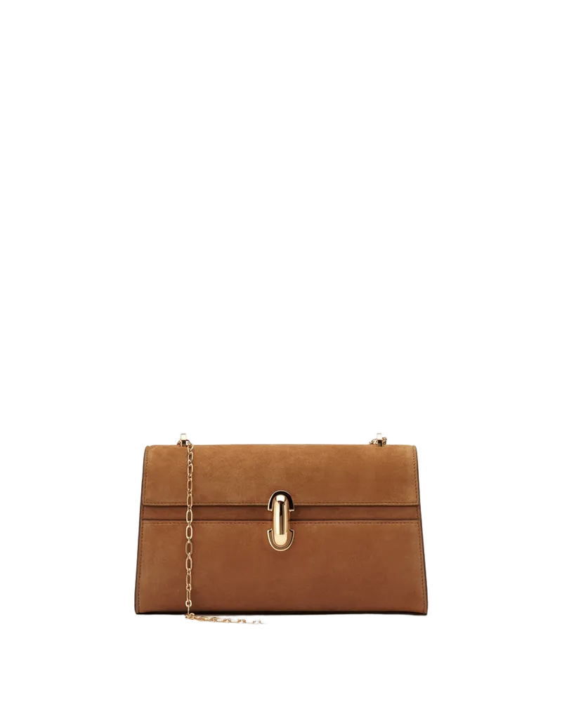 Symmetry Chain Pochette in Suede