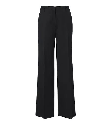 Virgin wool wide-leg pants