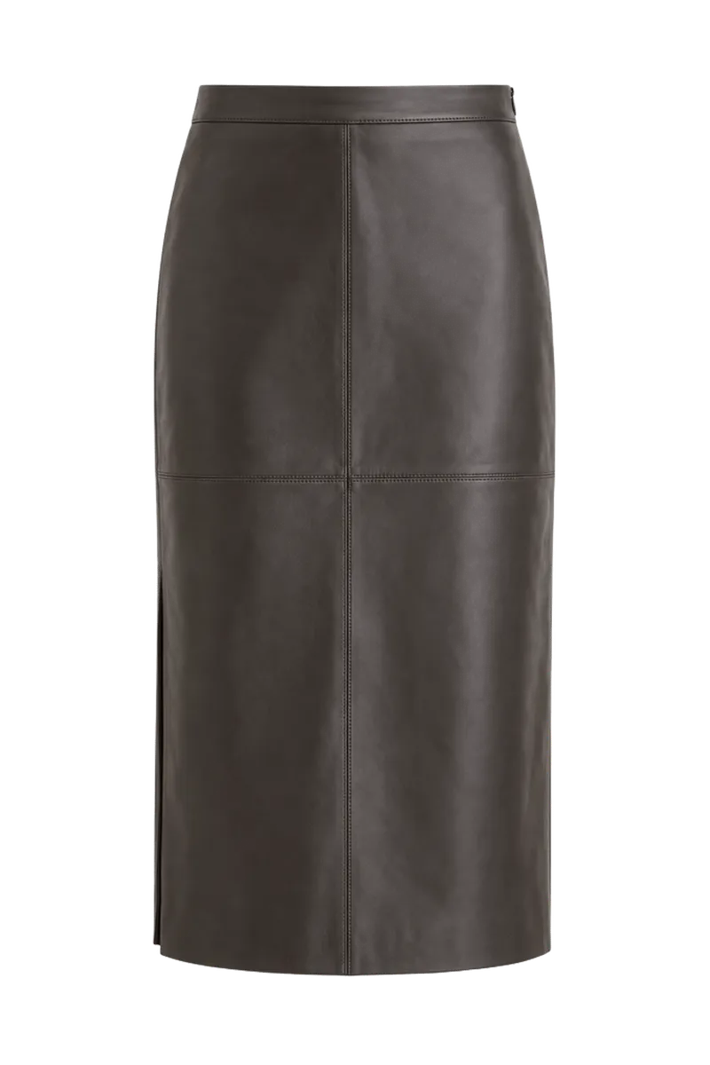 Demitasse Leather Elene Midi Skirt