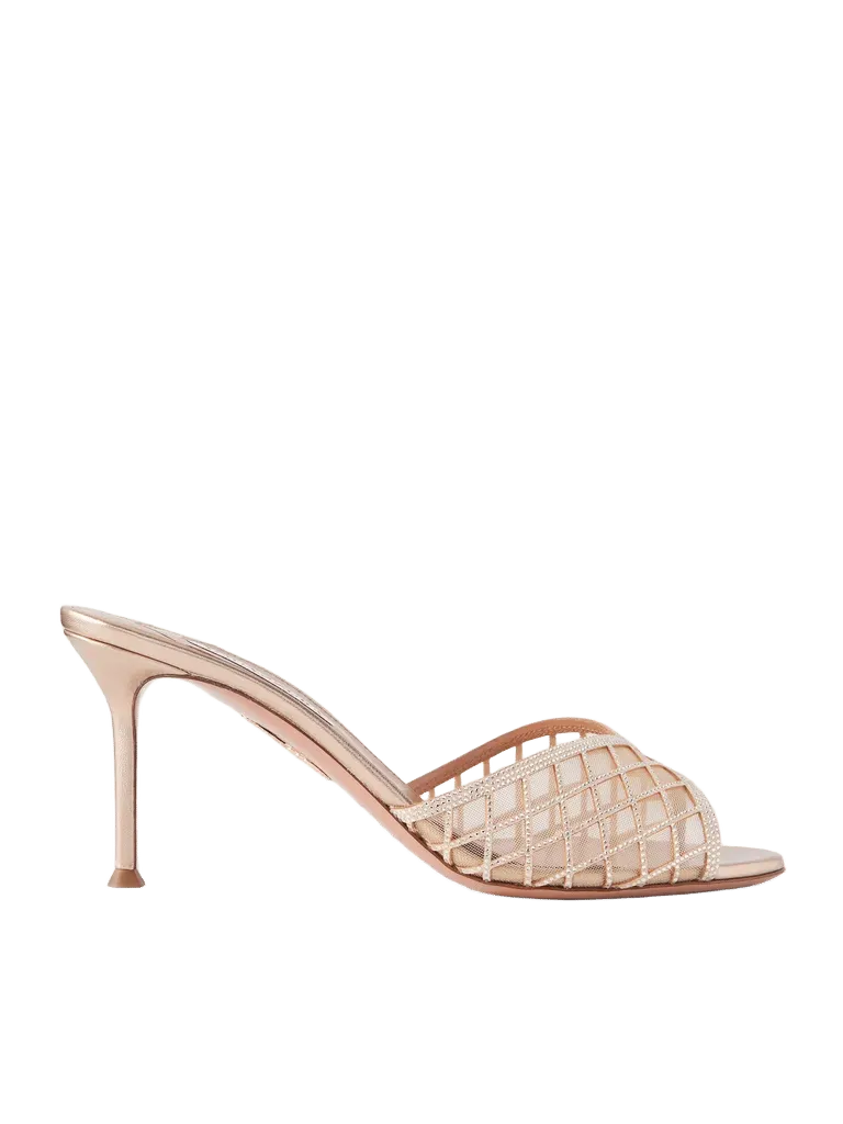 Lumiere 75 crystal-embellished mesh sandals