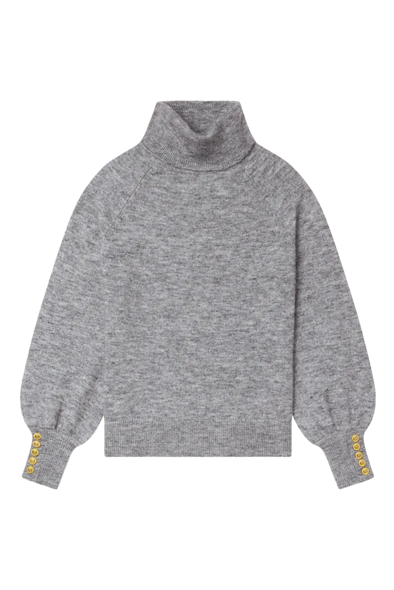 Maisie Roll Neck Knit (Grey Marl)