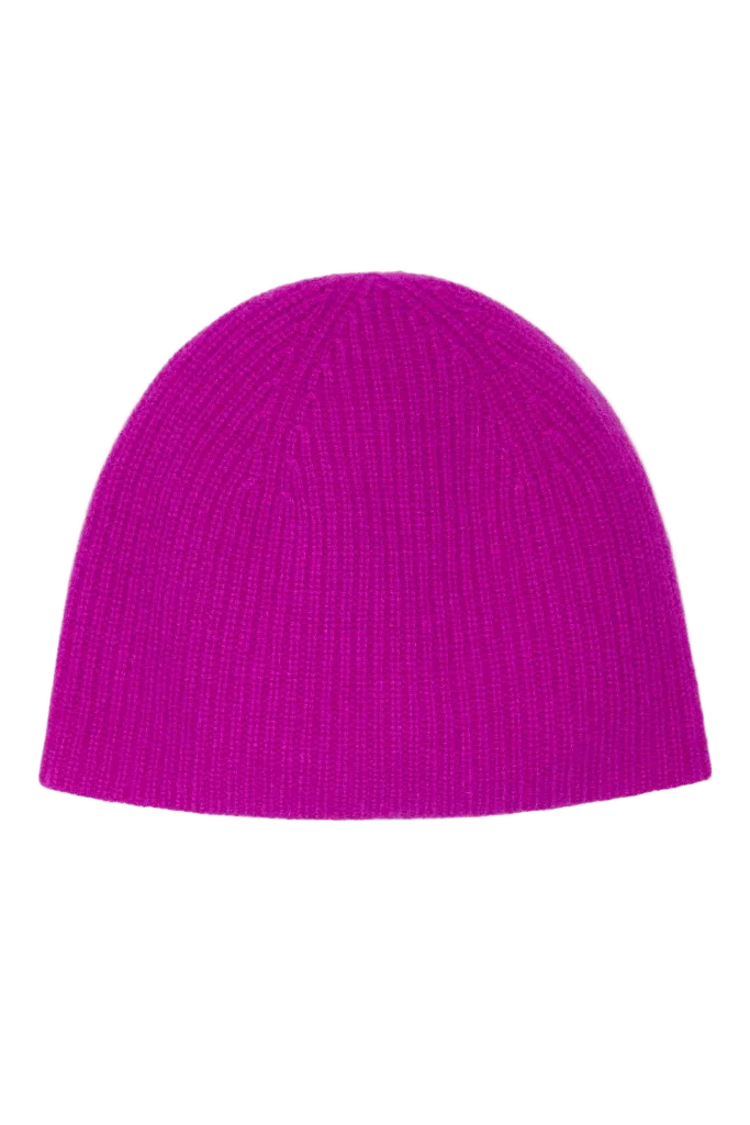 Flora Luxury Cashmere Hat in Raspberry
