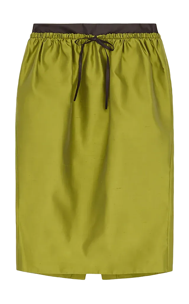 Elyra Silk Midi Skirt