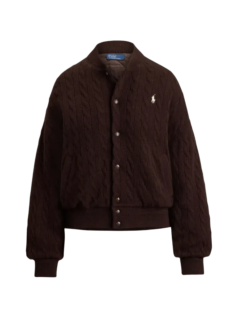 Polo Ralph Lauren cable-knit bomber jacket