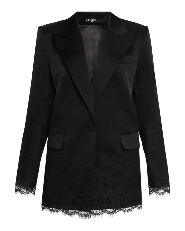 Norma Single-Button Lace Jacket
